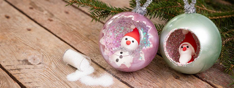 Decoraciones navideñas con Foam Clay y Silk Clay