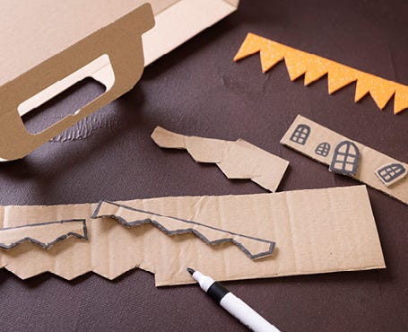 Utilice envases para decoraciones de Halloween