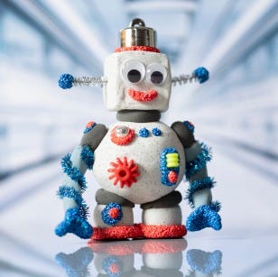 Imagen de collage - Robot hecho de Stone Clay