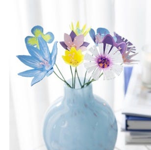 Imagen de collage - Ramo de Pascua hecho con trozos de papel