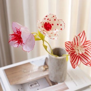 Flores de crepé