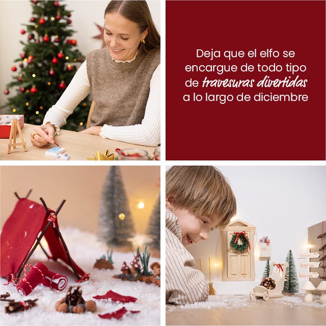 Collage con la puerta del elfo. Imágenes inspiradoras.