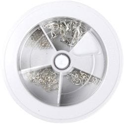 Kit básico de joyería, plateado, 1 set