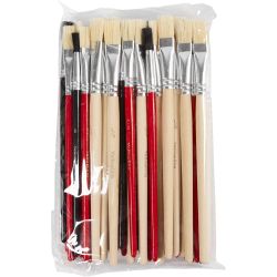 Set de Pinceles YellowLine, medida 4+8+10+12+3/4, 60 ud/ 1 paquete