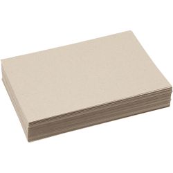 Cartón Reciclado, A4, hoja 210x297 mm, 225 gr, gris marrón, 125 hoja/ 1 paquete