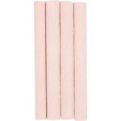 Papel crepé, hoja 25x60 cm, Relación crêpe: 180%, 105 gr, rosado suave, 4hoja/ 1 paquete