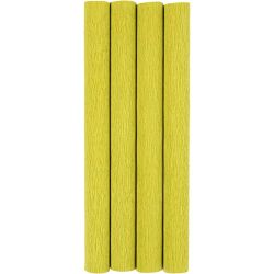 Papel crepé, hoja 25x60 cm, Relación crêpe: 180%, 105 gr, verde claro, 4hoja/ 1 paquete