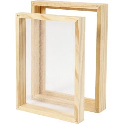 Molde de marco doble para la fabricación de papel, A5, medidas 25x19x3cm, 1 ud