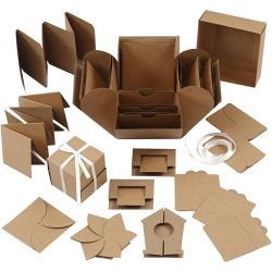 Caja de explosión, medidas 7x7x7,5+12x12x12 cm, natural, 1 ud