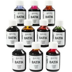 Tinte batik, surtido de colores, 10x100 ml/ 1 paquete