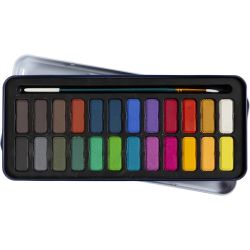 Kit de acuarelas, medidas 12x30 mm, surtido de colores, 24color/ 1 paquete