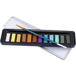 Kit de Acuarelas, colores metálicos, 12 color/ 1 paquete