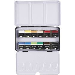 Pinturas Acuarelables Art, ½-pan, medidas 10x15x20 mm, colores estándar, 12 color/ 1 paquete