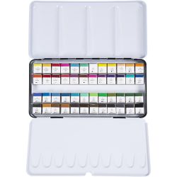 Pinturas Acuarelables Art, ½-pan, medidas 10x15x20 mm, colores estándar, 48 color/ 1 paquete