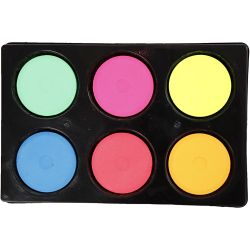 Acuarelas, A: 16 mm, dia 44 mm, colores neón, 1 paquete