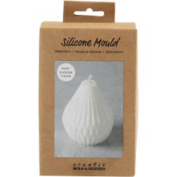 Molde de Silicona, Forma de lágrima acanalada, A: 8 cm, dia 7 cm, 1 ud/ 1 paquete