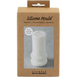 Molde de Silicona, Cilindro estriado con arcos, A: 12,5 cm, dia 6 cm, 1 ud/ 1 paquete