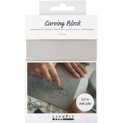 Bloque de sello, hoja 10x15 cm, gris claro, 180 gr, 1 ud