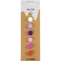 Pintura para manualidades Plus Color, lila / rosa oscuro, 6x5ml/ 1 paquete