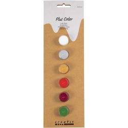 Pintura para manualidades Plus Color, colores navideños, 6x5ml/ 1 paquete