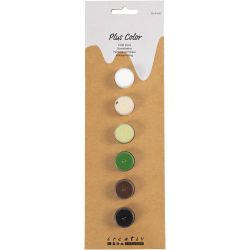 Pintura para manualidades Plus Color, natural, 6x5ml/ 1 paquete