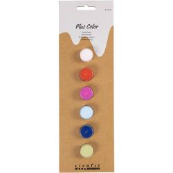 Pintura para manualidades Plus Color, colores fuertes, 6x5ml/ 1 paquete