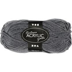 Fantasia lana acrílica, L. 80 M, gris, 50 gr/ 1 bola