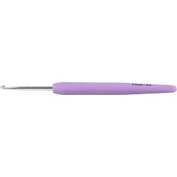 Gancho de crochet, medida 3,5, L. 13,3 cm, medidas 3,5 mm, lila claro, 1 ud