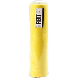 Craft felt, W: 45 cm, thickness 1,5 mm, 180-200 g, yellow, 5 m/ 1 roll