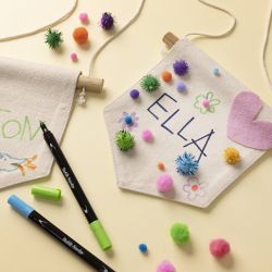 Pancarta de pared, Forma puntiaguda, A: 16,5 cm, A: 15 cm, 300 gr, color natural claro, 2 ud/ 1 paquete