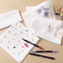 Servilletas de tela, medidas 42x42 cm, 145 gr, blanco, 4 ud/ 1 paquete