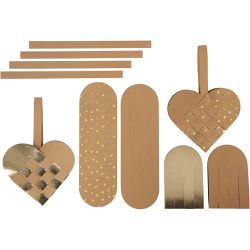 Corazones de papel imitación cuero
