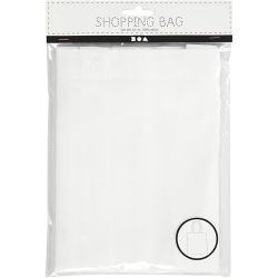 Bolsa de la compra , medidas 38x42 cm, 130 gr, blanco, 1 ud
