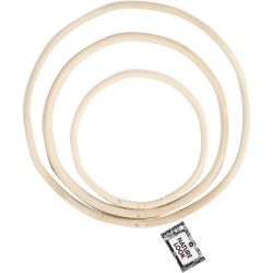 Anillo de bamb&uacute;, dia 15,3+20,3+25,5 cm, 3 ud/ 1 set