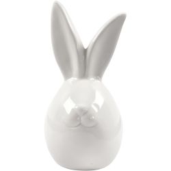 Conejo, A: 11,4 cm, dia 5,5 cm, blanco, 12 ud/ 1 paquete