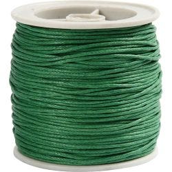 Cordón de algodón, grosor 1 mm, verde, 40 m/ 1 rollo