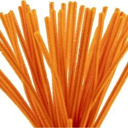Chenilla, L. 30 cm, grosor 6 mm, naranja, 50 ud/ 1 paquete