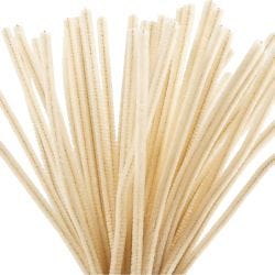 Chenilla, L. 30 cm, grosor 6 mm, beige, 50 ud/ 1 paquete