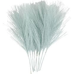 Plumas artificiales, L. 15 cm, A: 8 cm, azul claro, 10 ud/ 1 paquete