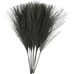 Plumas artificiales, L. 15 cm, A: 8 cm, negro, 10 ud/ 1 paquete