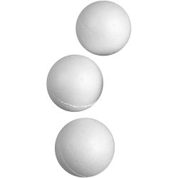 Bolas de poliestireno, dia 5 cm, blanco, 50 ud/ 1 paquete