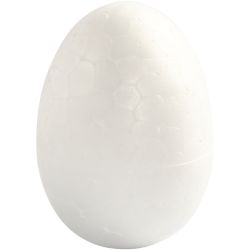 Huevos de poliestireno, A: 4,8 cm, blanco, 100 ud/ 1 paquete