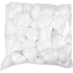 Corazones de poliestireno