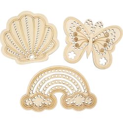 Forma de madera con agujeros