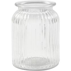 Frasco de cristal, A: 14,5 cm, dia 11 cm, medida agujero 7 cm, 6 ud/ 1 paquete
