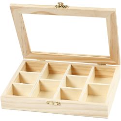 Caja con tapa de cristal
