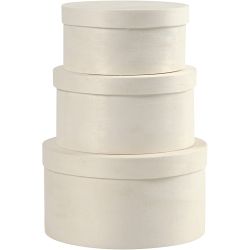 Cajas de madera redondas