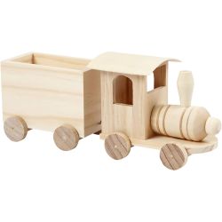 Tren de juguete con vagón
