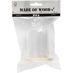 Reloj sobre base de madera