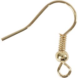 Pendientes de Gancho, L. 18 mm, dorado, 10 ud/ 1 paquete